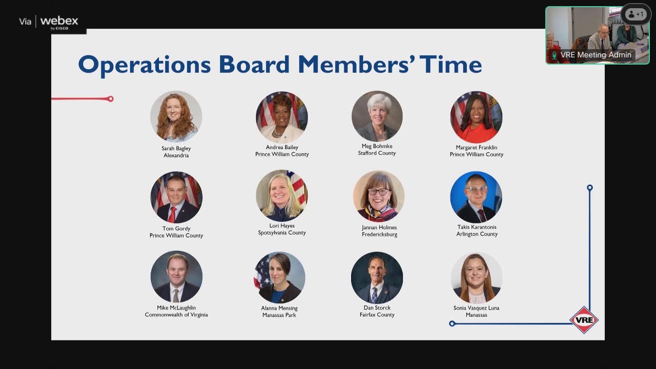 VRE Operations Board Meeting for November 2025
