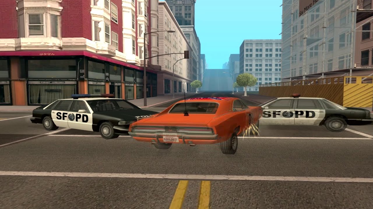 GTA SA Dukes Of Hazzard 2005 Scene Remake-Atlanta Police Chase