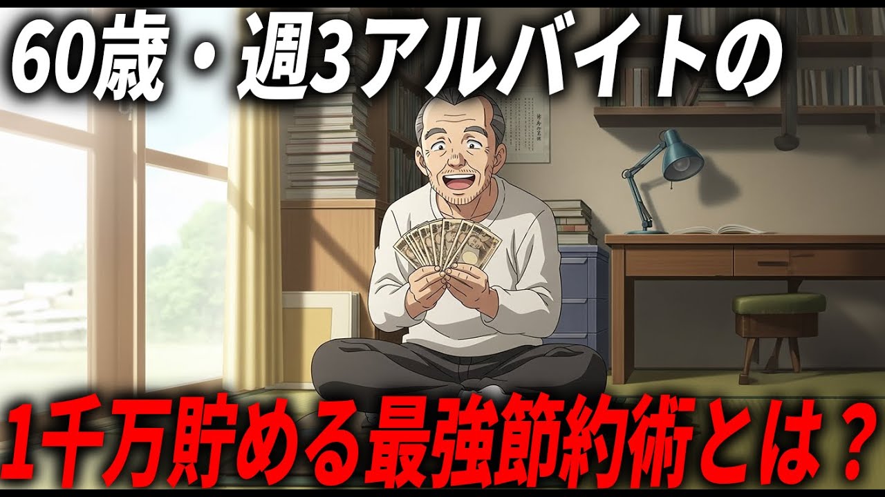 目標は1千万貯金！60歳で週3回しかアルバイトをしない男性の最強の節約術とは？