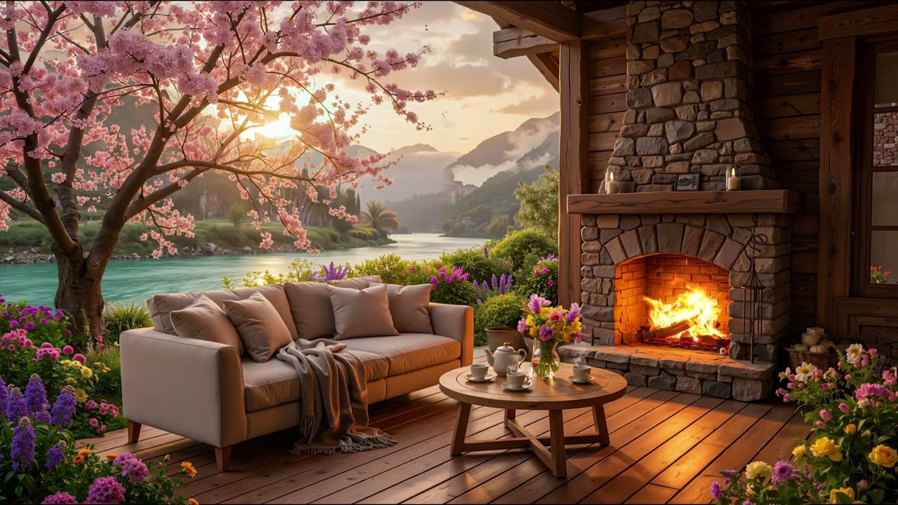 Morning Relaxing Piano Garden the Lake - Tranquil Piano Music For Focus, Work & Study