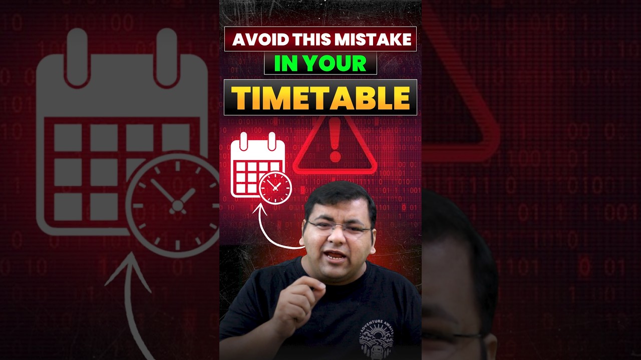 Avoid This Big Mistake in Your Timetable!🤔@CAAmanAgarwal#caaman #timetable #castudents