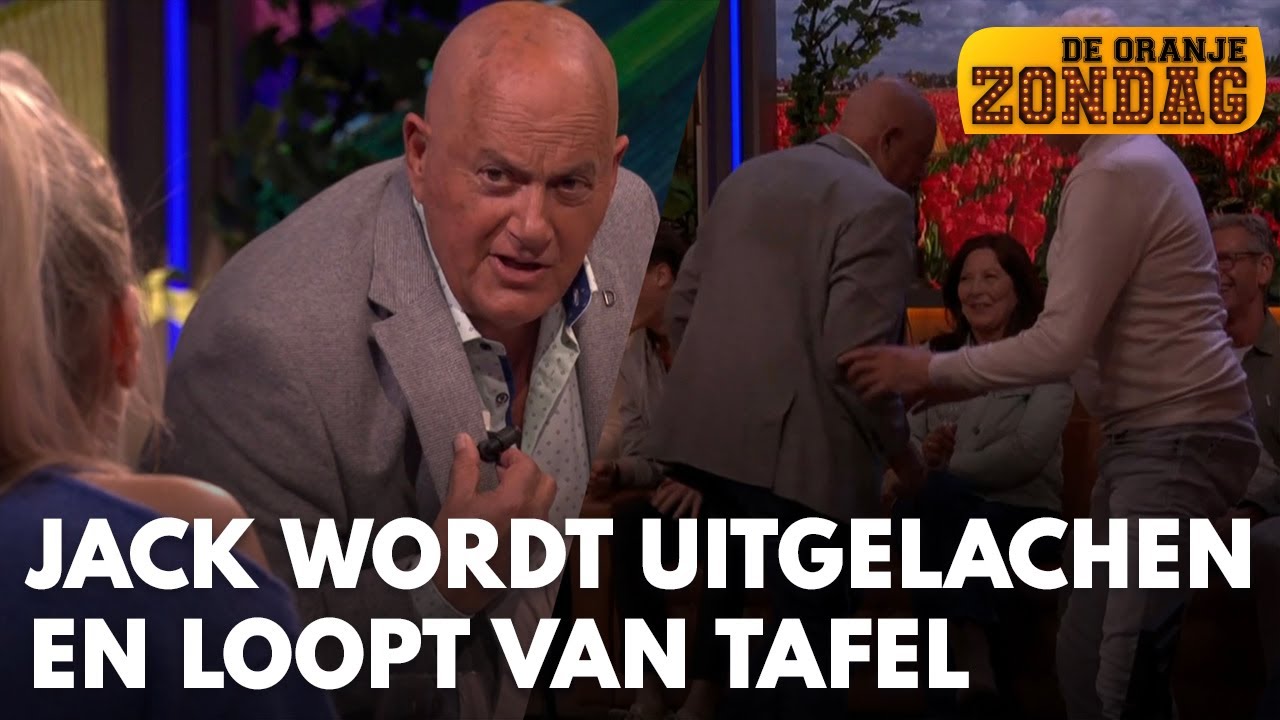 Jack van Gelder wordt uitgelachen en loopt van tafel bij De Oranjezondag | DE ORANJEZONDAG