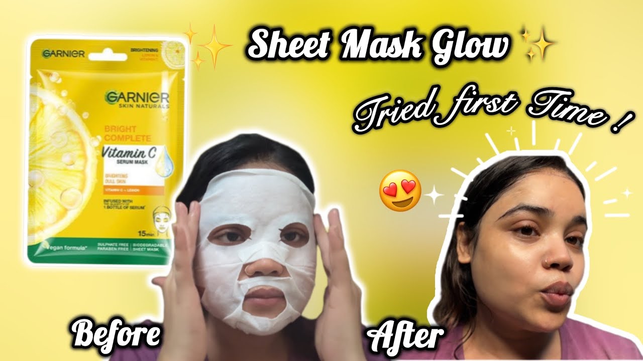 🔥Instant Skin brightening GARNIER Sheet Mask😱Honest Review ✅ #sheetmasks #garnier 