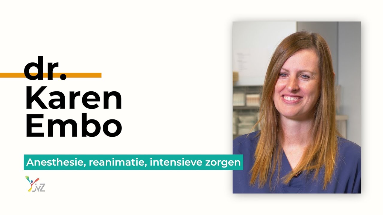 Karen Embo, anesthesist in het Jan Yperman Ziekenhuis, stelt zich voor