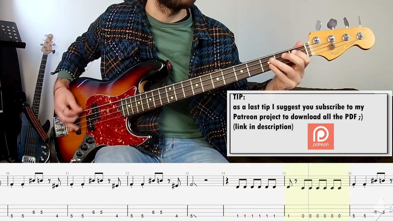 Arctic Monkeys - Teddy Picker BASS COVER + PLAY ALONG TAB + SCORE