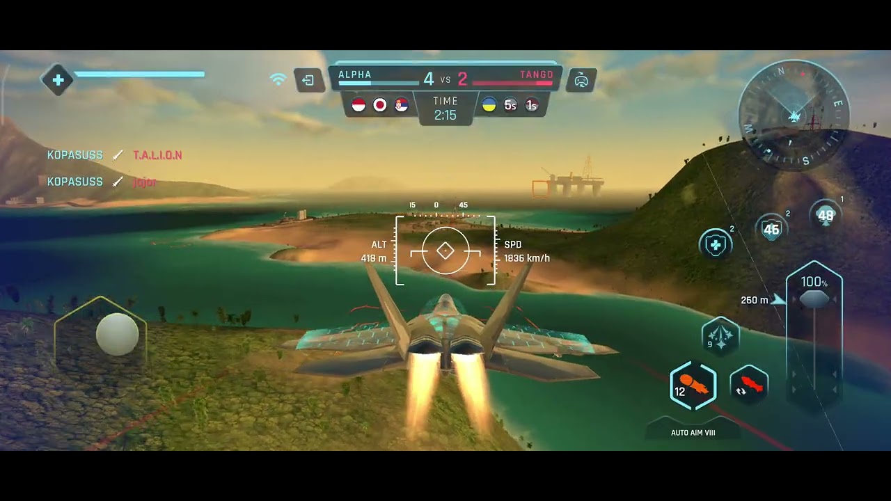Sky Warriors Gameplay F-22 V-S J-20 death match @skywarriors8512 #skywarriors 