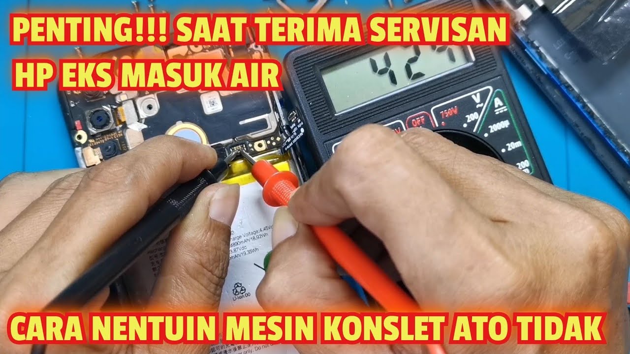 CARA CEK MESIN HP SHORT (KONSLET) ATO TIDAK SETELAH MASUK AIR