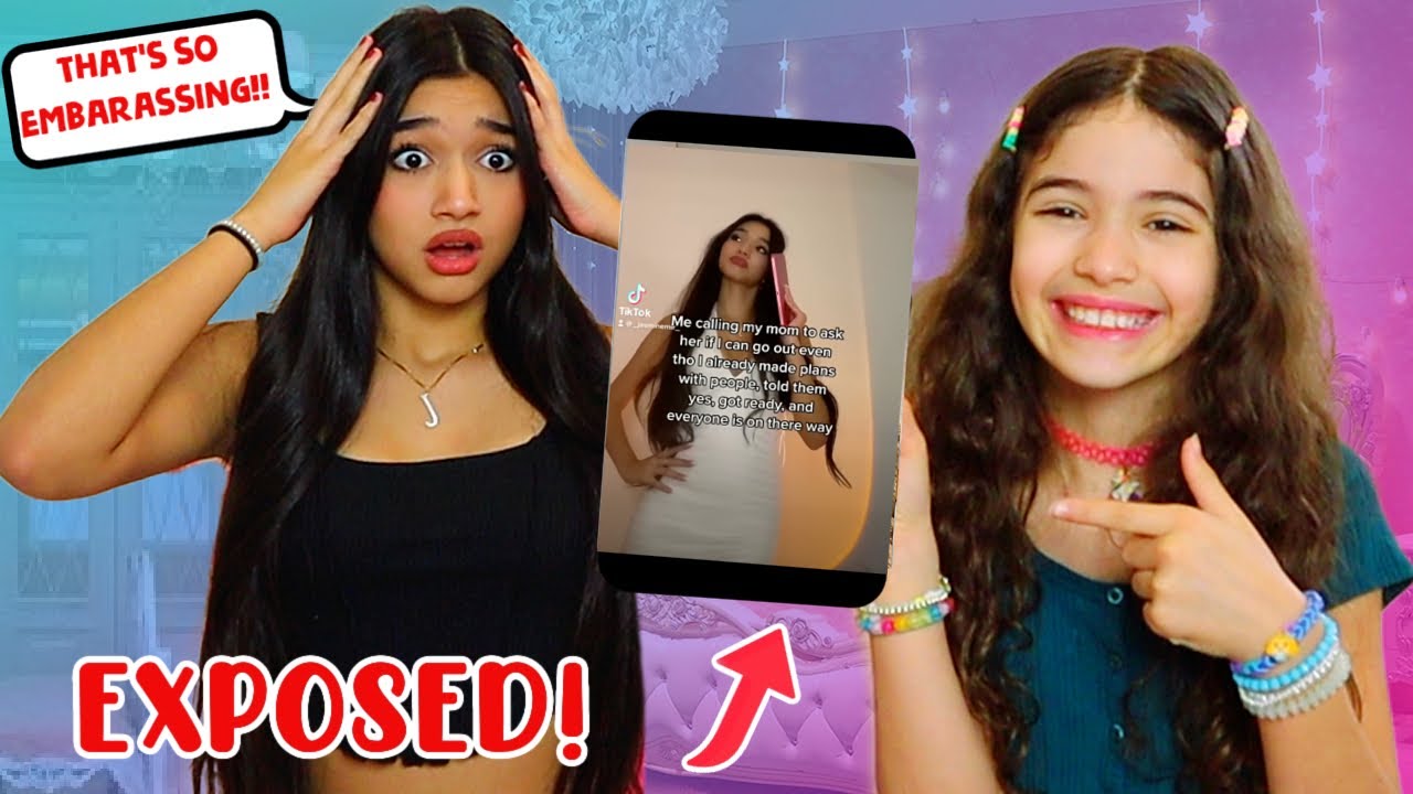 EXPOSING MY SISTER&rsquo;S PRIVATE TIK TOKS & REACTING TO THEM!🤣