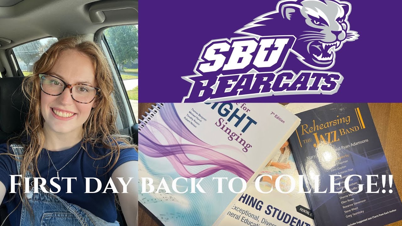 First day back to COLLEGE!!📚✏️💜