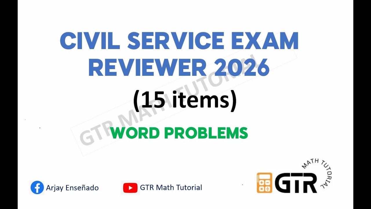 Civil Service Exam Reviewer 2026 | Word Problems
