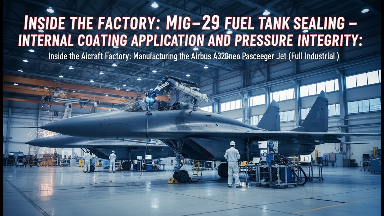 Inside MiG-29 Factory: Self-Sealing Tank Coating Application & Leak Pressure Checks