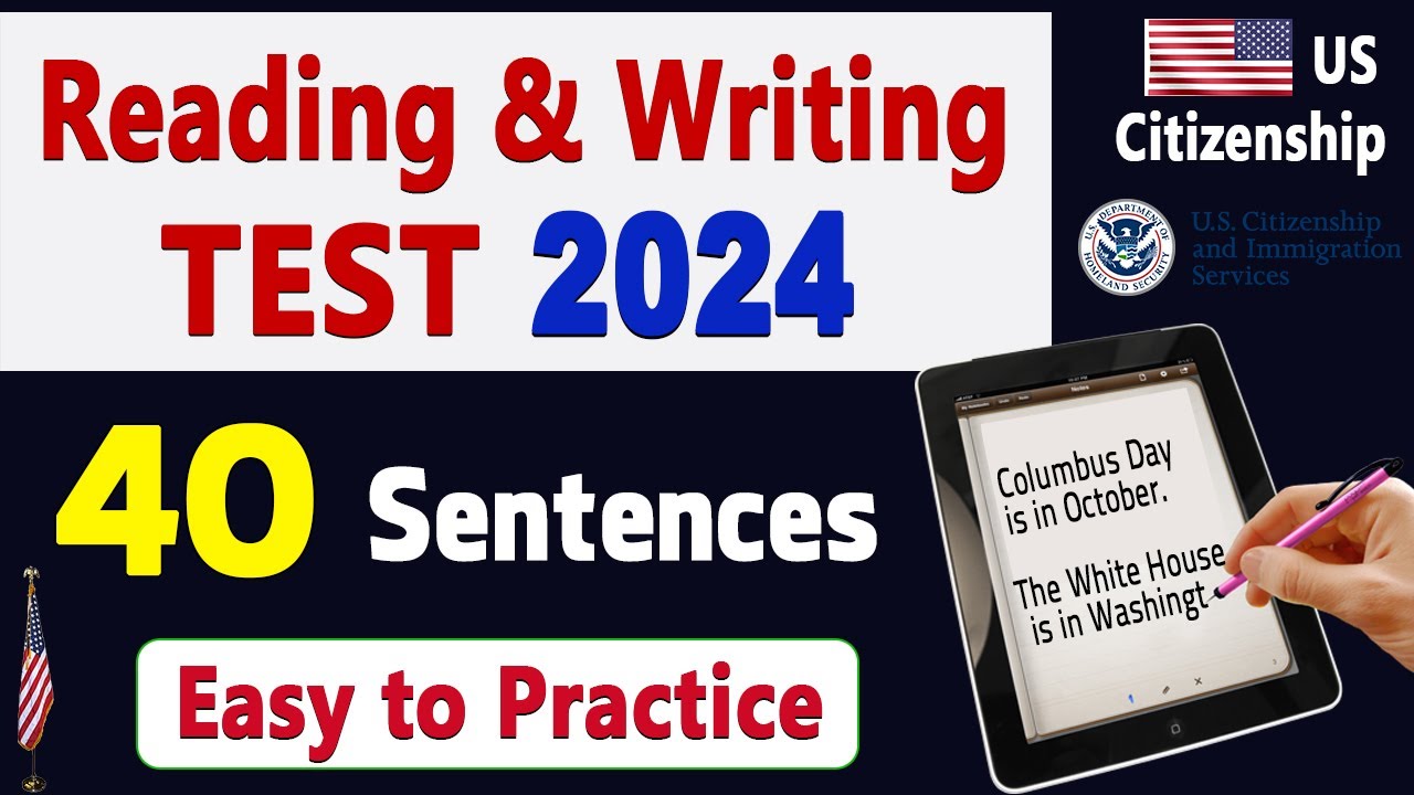 Practice English Reading and Writing US Citizenship Test 2024 | US Citizenship Interview 2024