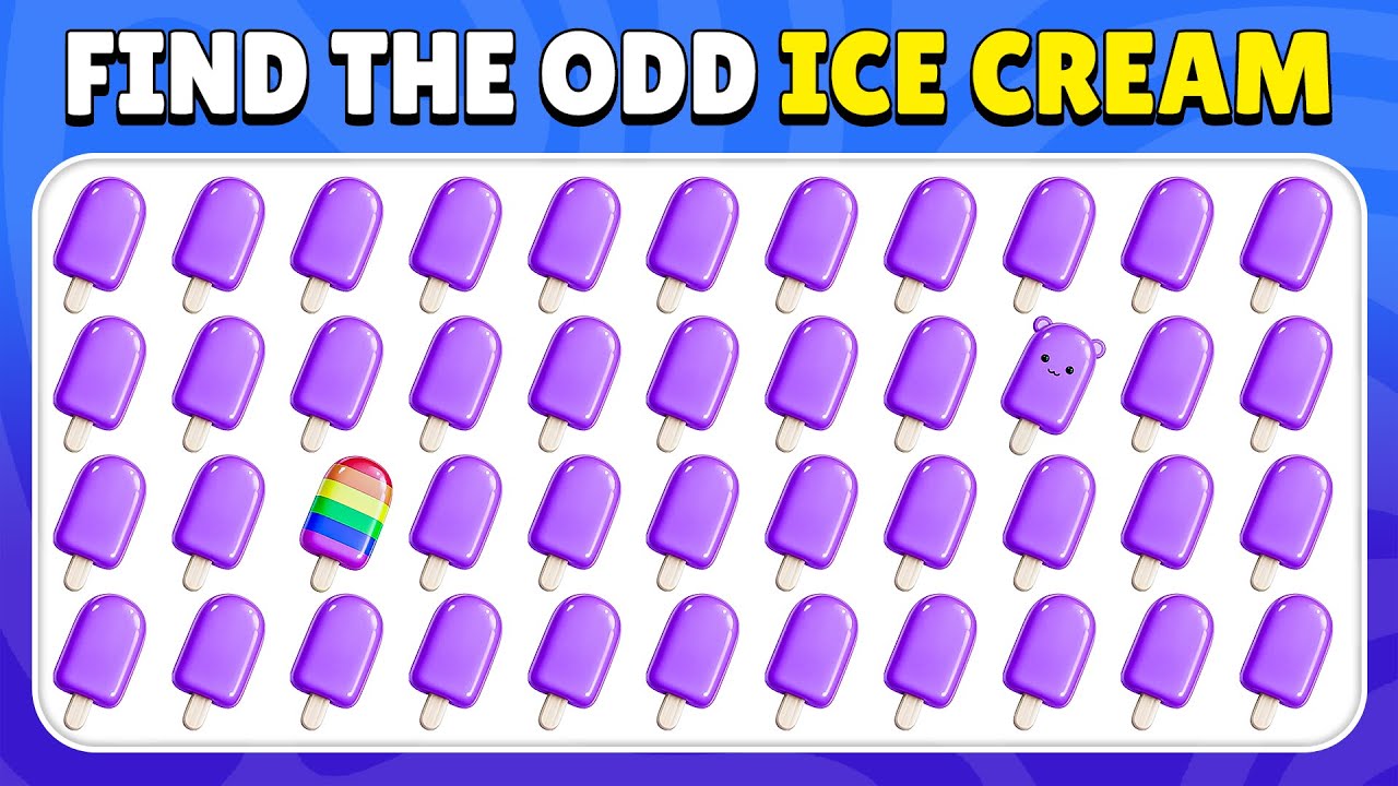 Find the ODD One Out – Ice Cream Edition🍨😋🍧 | Easy, Medium, Hard | 30 Levels | Quiz Bunny