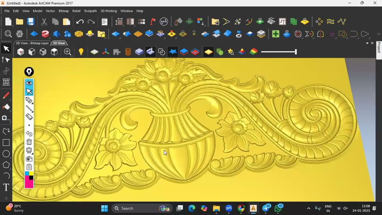 How To Make 3D Toolpath  In Artcam 2017 & 2018.