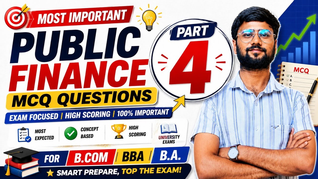Public Finance MCQs|Public Finance Top MCQs Questions|University Exam Focus|Lucknow University 