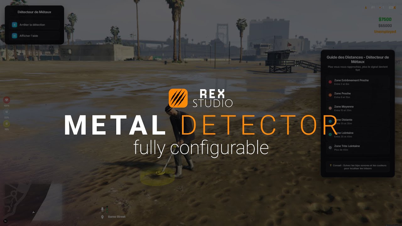 METAL DETECTOR [ESX][QBCORE] -- [FIVEM] By Rex Studio
