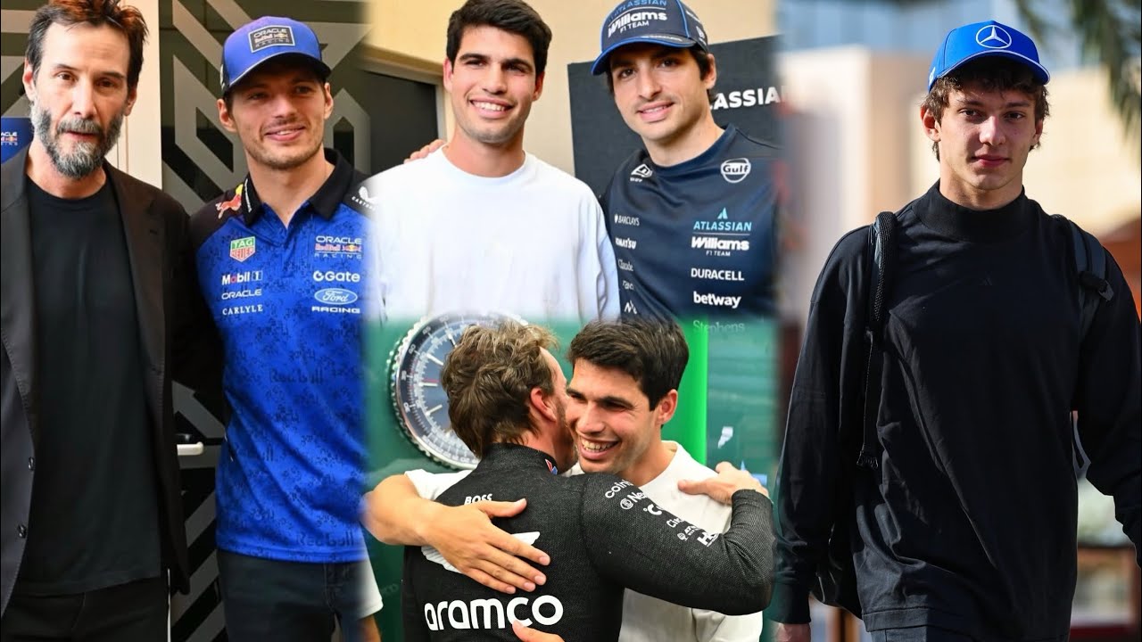 Макс Ферстаппен встречается с Киану Ривзом | Карлос Сайнс и Алонсо отдыхают с Карлосом Алькарасом...