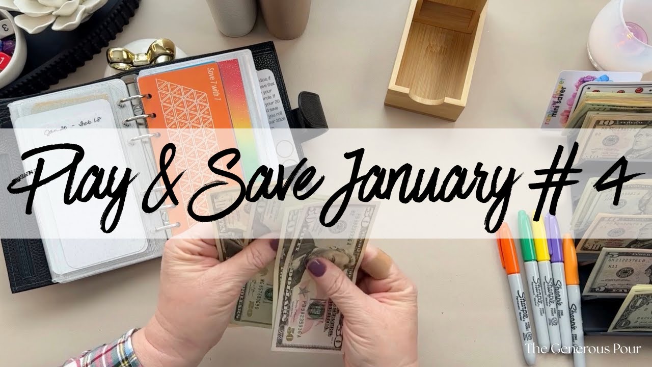 Savings Game Day January # 4 | Playing Games & Challenges + Building Real Savings | Cash Stuffing