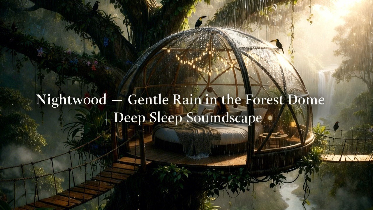 Nightwood — Gentle Rain in the Forest Dome | Deep Sleep Soundscape
