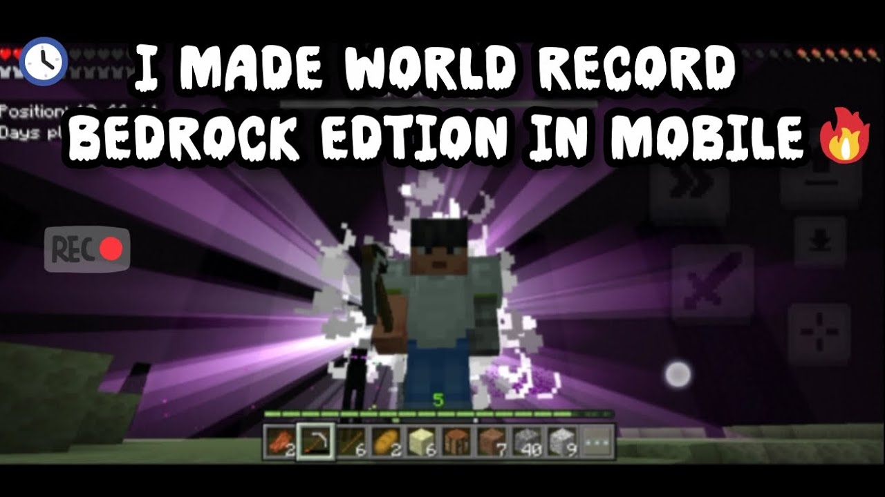 I made world record in Minecraft bedrock edtion in mobile speedrun