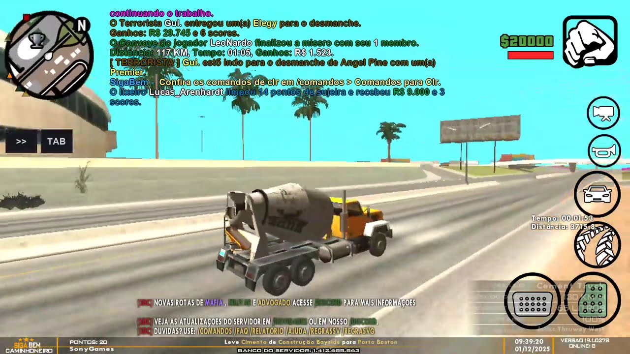 GTA SA ANDROID ONLINE - SIGA BEM CAMINHONEIRO SAMP