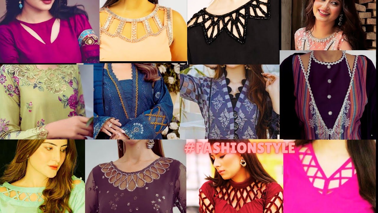 Beautiful Neck Design For Kurti || Suit Front Neck Design || Neck Design With Laces || #fashionstyle
