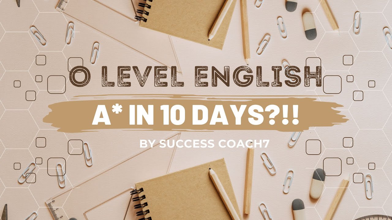 How to achieve an A/A* in O Levels English (1123) in 10 Days | Paper.1