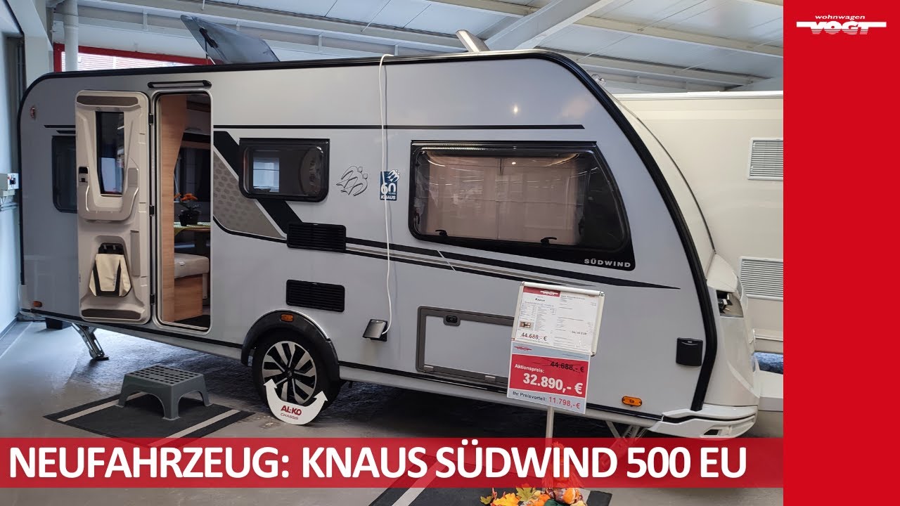 Knaus Südwind 500 EU 60 IC-Line, Wohnwagen mit Rundsitzgruppe, Festbett und reichlich Ausstattung 😍