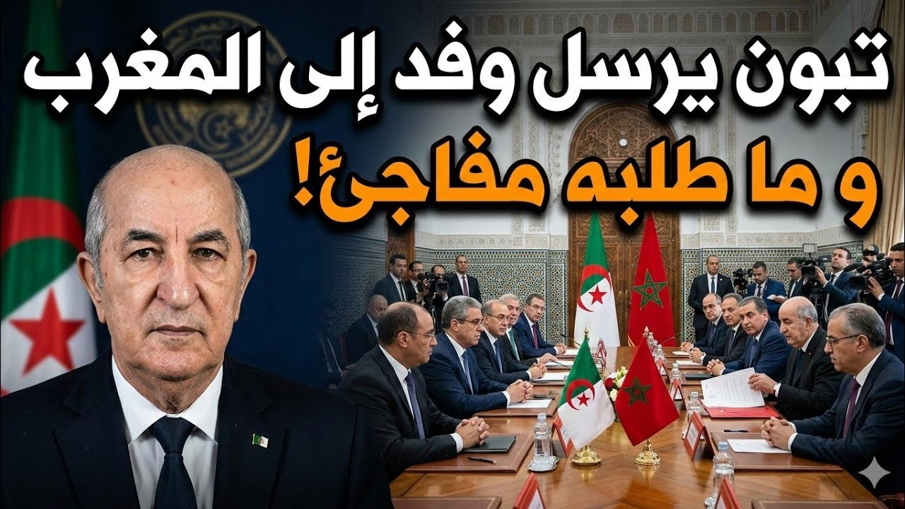 تبون يرسل وفد عاجل الى المغرب و ما طلبه من الملك مفاجئ قبل العيد 