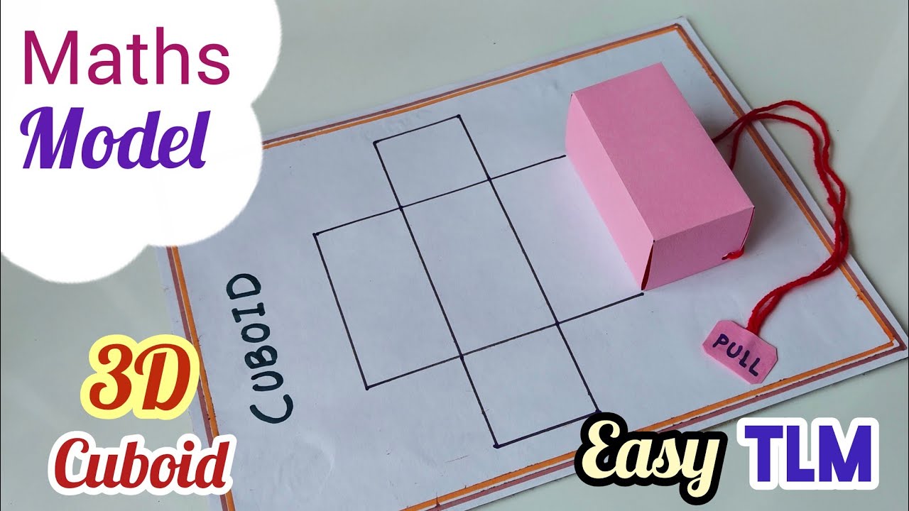 Cuboid Pull Up Net Maths Working Model/ 3D Cuboid Maths Working Project/ Pull Up Net Maths TLM Easy 