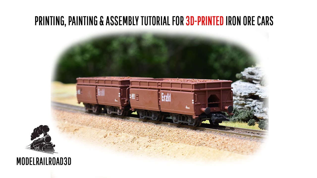 Modelrailroad3D assembly instruction for DB Iron Ore Hopper car Erz Id 00fz