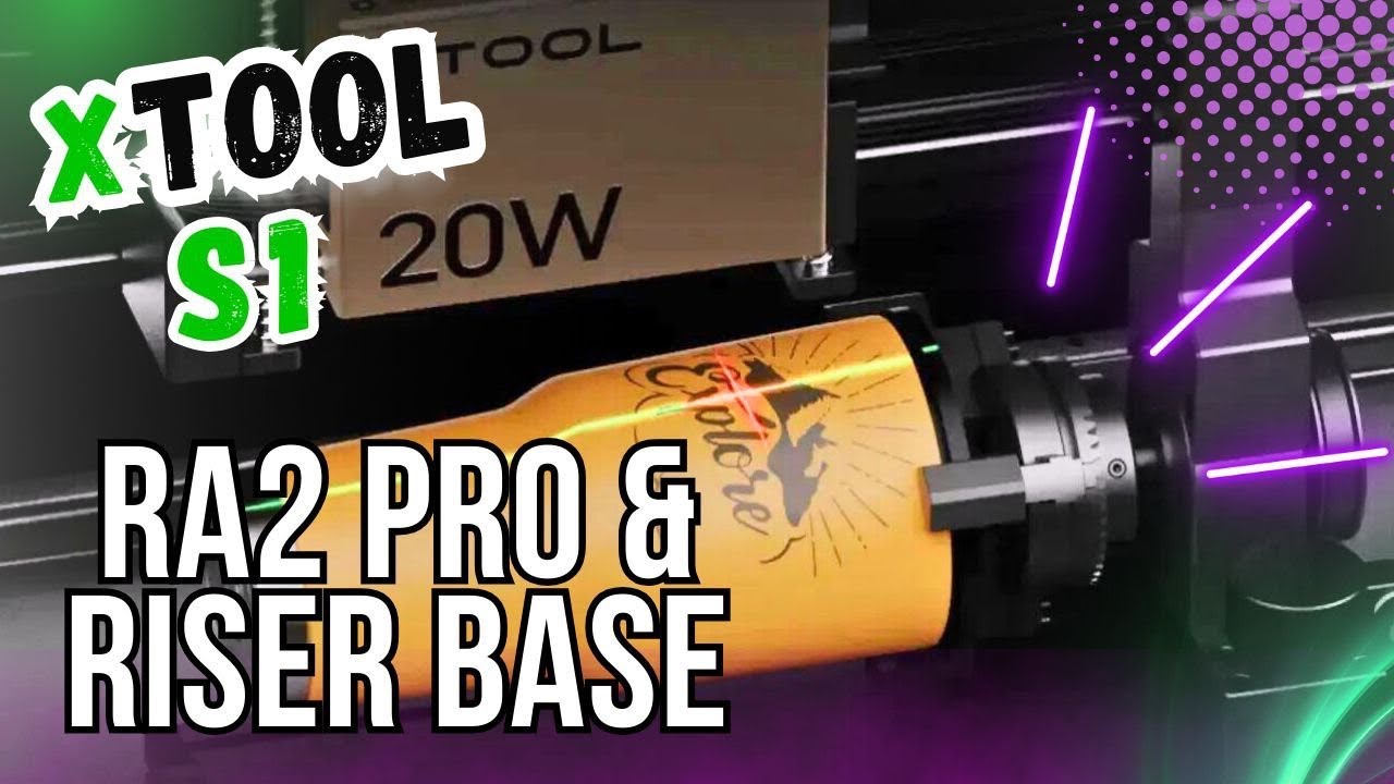 xTool S1 Personaliza Vasos/Botellas con el Ra2 Pro y Base Elevadora