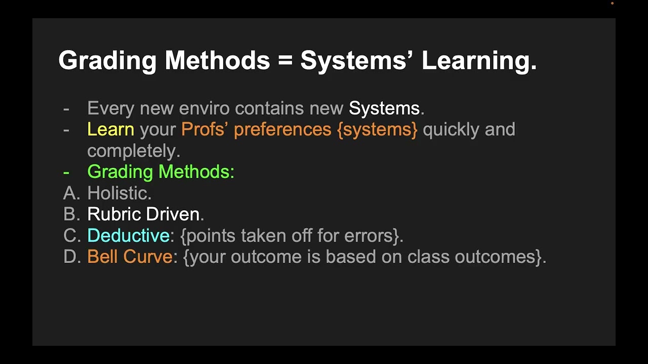 FNFS 100.F25N01.WK2.E3  - Reading, Grading Systems, and Scheduling
