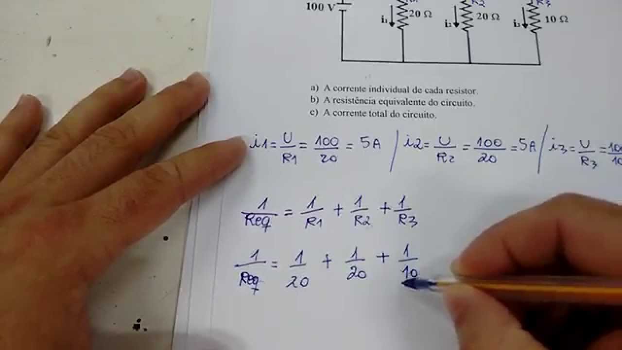 Associação de resistores em paralelo.