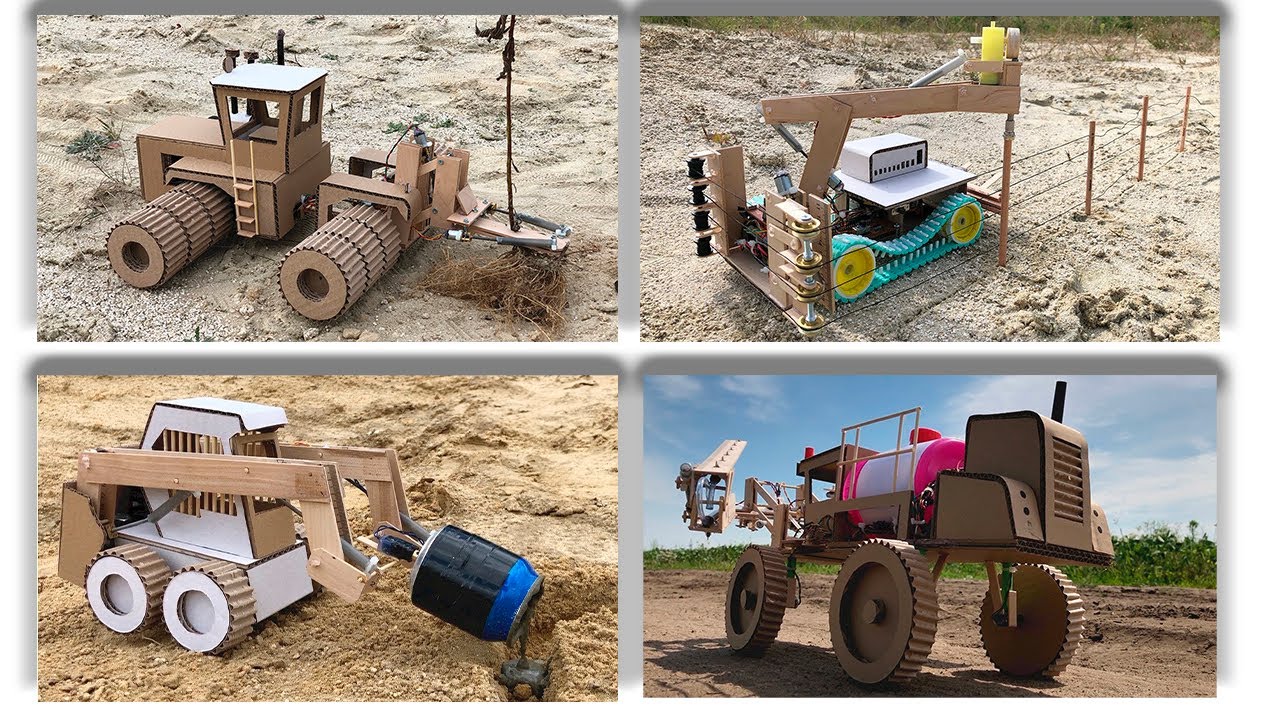 TOP 4 Tractors made of cardboard