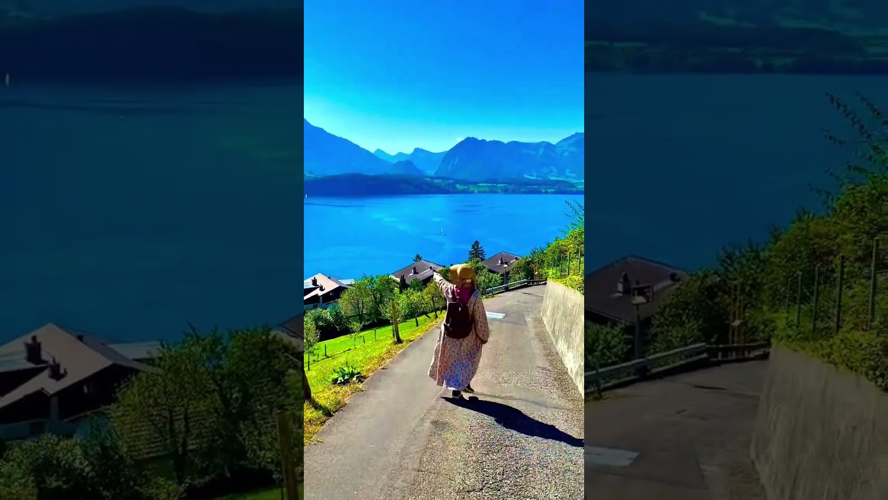 MAJESTIC DEEP BLUE LAKE THUN, SWITZERLAND🇨🇭#