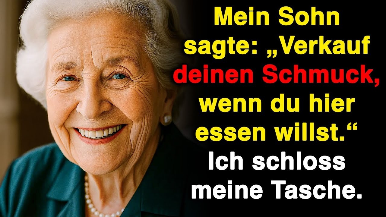 Mein Sohn sagte  „Verkauf deinen Schmuck, wenn du hier essen willst!“ Ich schloss meine Tasche