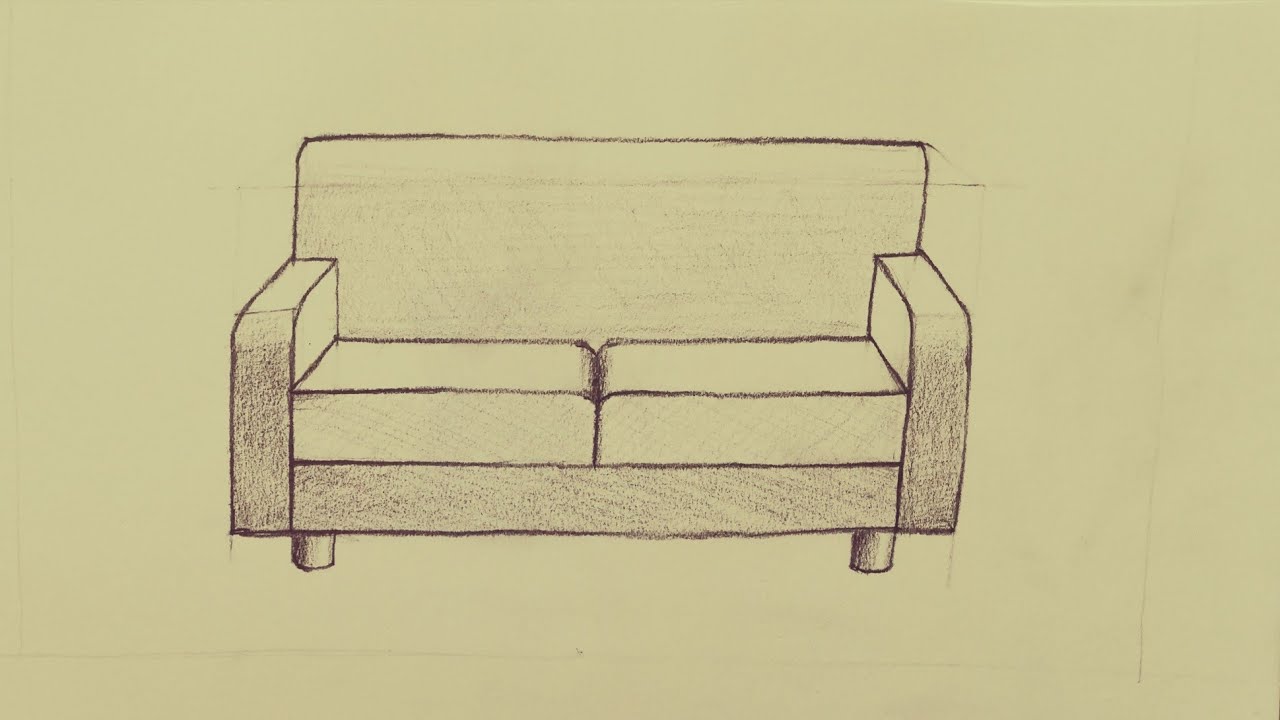 Sofa drawing/Koltuk nasıl çizilir