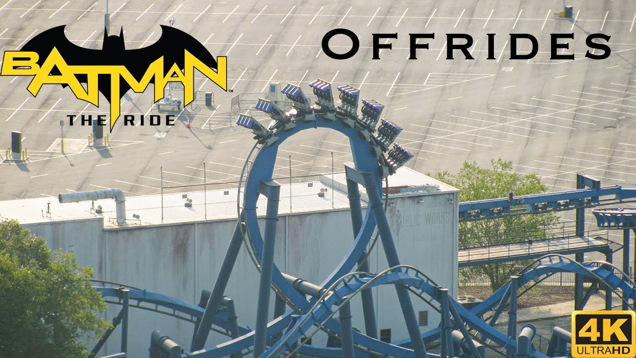 (4K) Batman The Ride Offrides-Six Flags Over Georgia