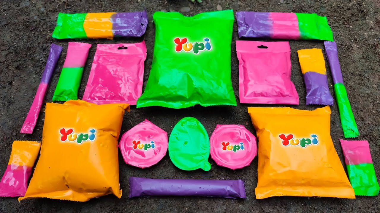MEMBERSIHKAN PERMEN YUPI PENUH KOTORAN LUMPUR ! Yupi Pizza,Yupi Burger,Yupi Aquarium,Yupi Dino Land
