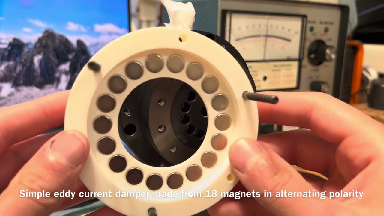 Eddy current damping for air bearing spindle