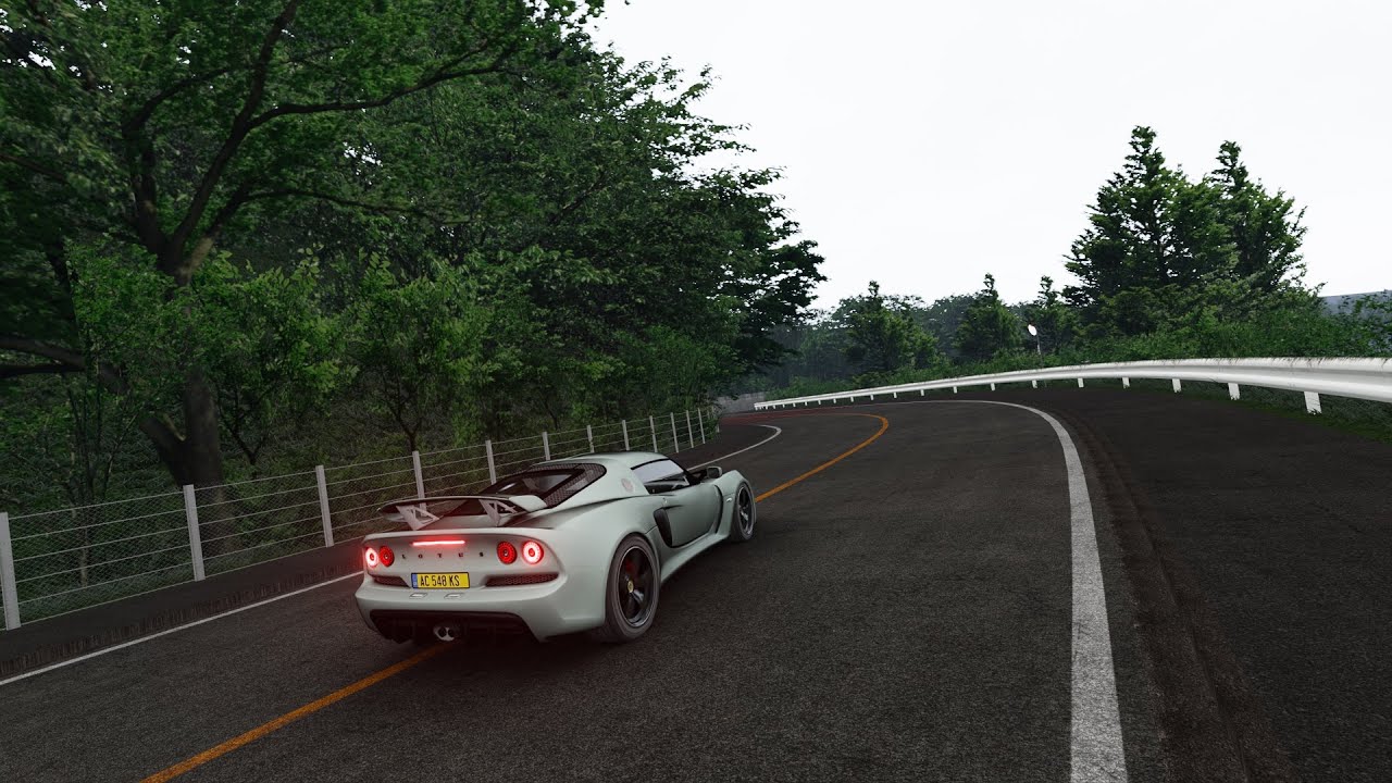 Assetto Corsa, time attack on kr Myogi in Lotus Exige S, a 3:52