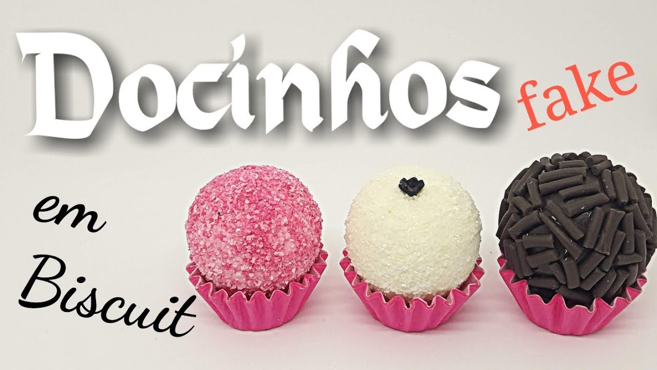 Brigadeiro, beijinho e bicho de pé - fake - em biscuit - confeitaria PARTE 1
