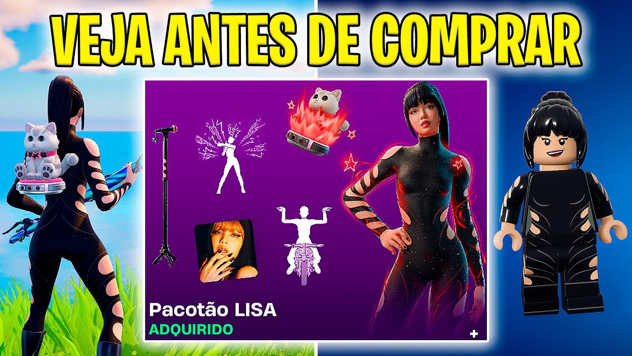 VEJA ANTES DE COMPRAR SKIN LISA (PACOTÃO LISA) - Fortnite
