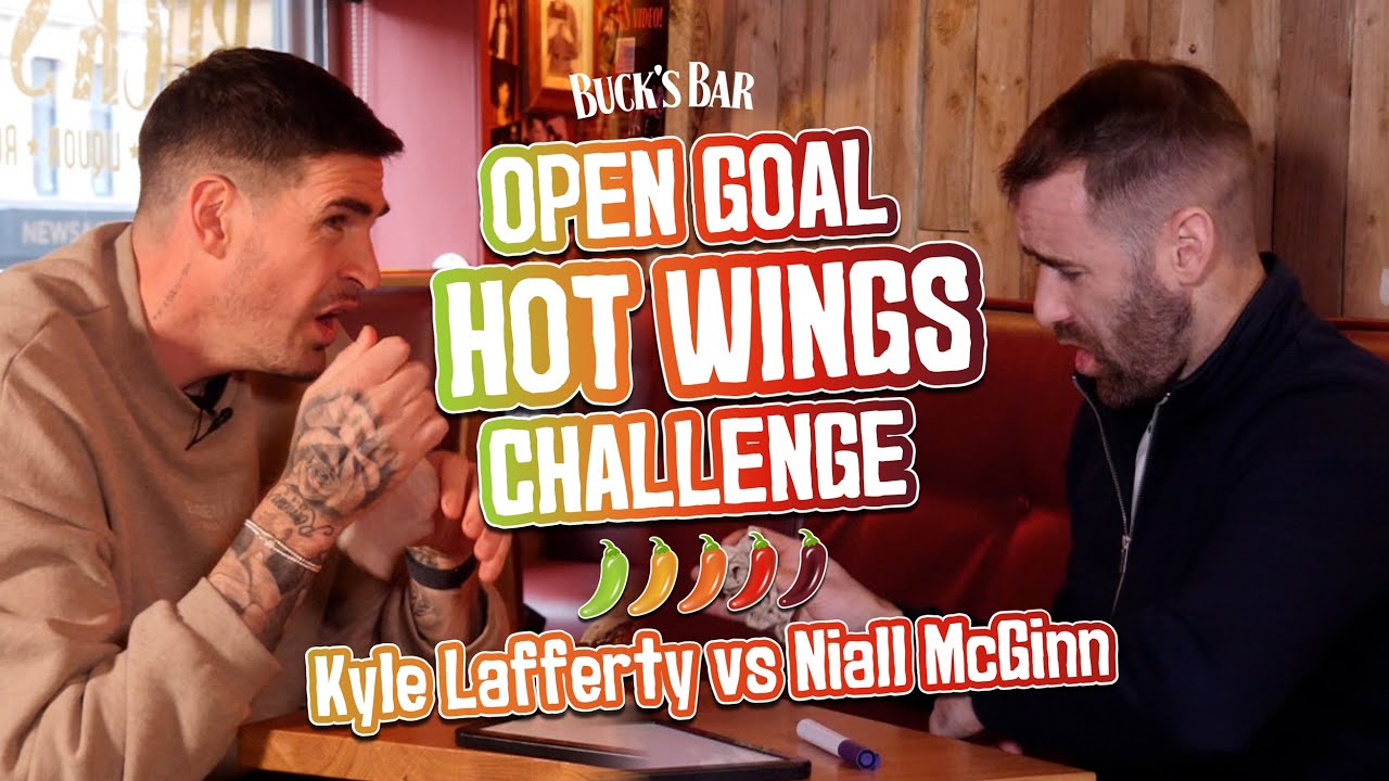 🔥🥵 KYLE LAFFERTY vs NIALL MCGINN HOT WINGS CHALLENGE | Northern Ireland Teammates Face Wings Of Fire