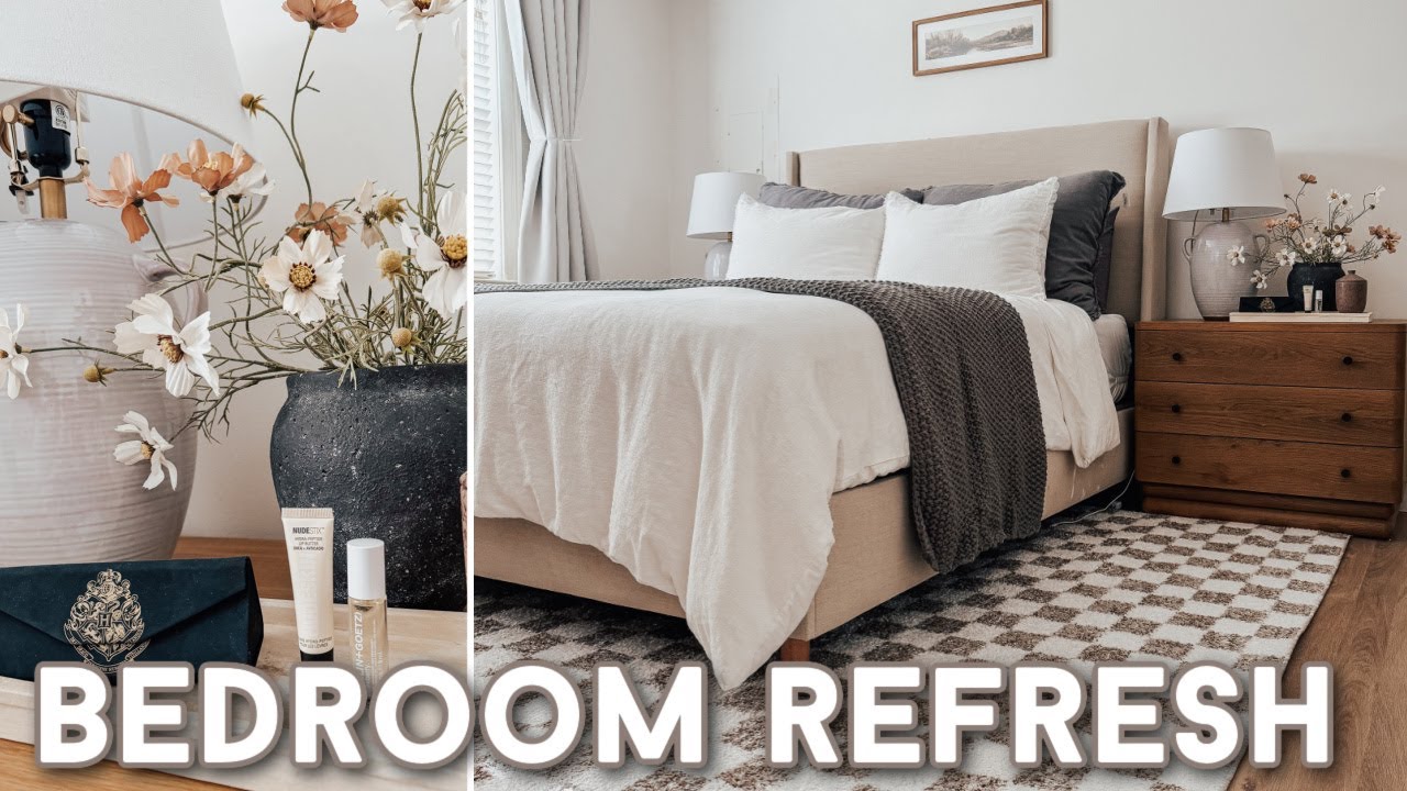 MASTER BEDROOM REFRESH & HOME DECOR RE-STYLE | DECORATING IDEAS | STYLING NEW ROOM DECOR ON A BUDGET