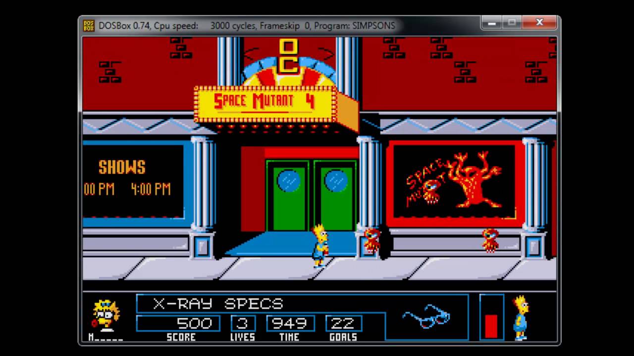 Bart vs  space mutants demo for DOS  ( Why I didn't add it to the video )