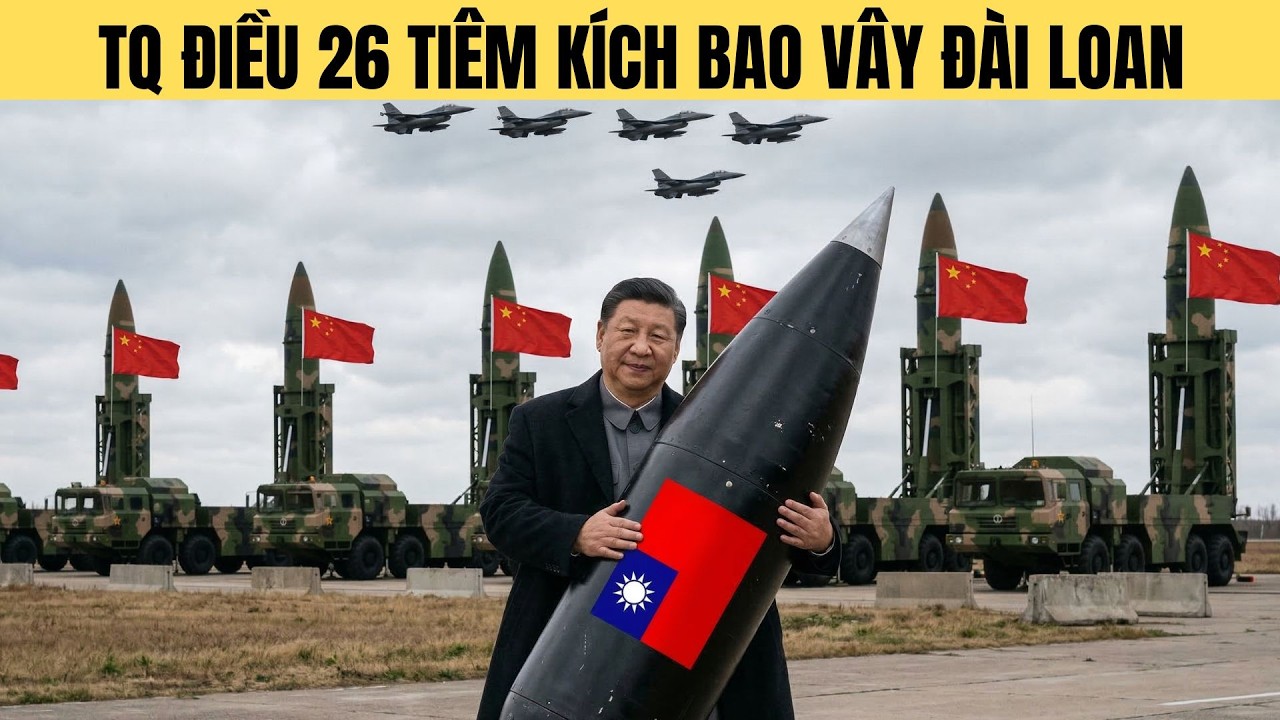 Cảnh báo!Vừa đến VN-TQ điều luôn 26 tiêm kích bao vây Đài Loan