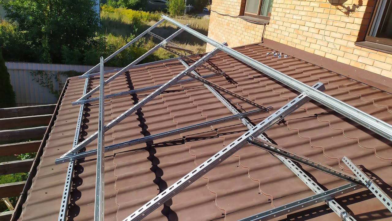 Збільшення кута нахилу сонячних панелей. Їнвертор Deye. Київщина 2023. Угол наклона