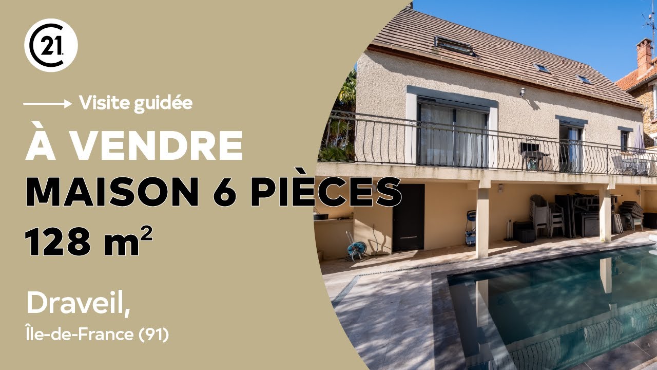 Maison 6 pièces 128 m² avec piscine à vendre - Draveil, Île-de-France -  CENTURY 21 AVANTAGE IMMO
